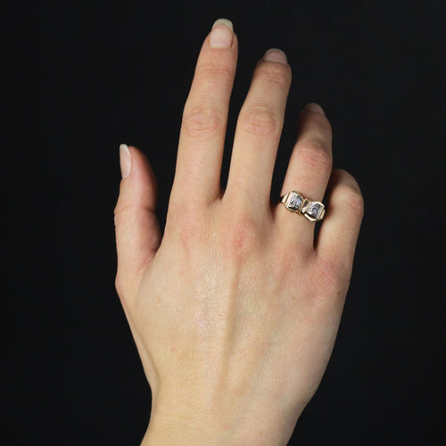 Bague 54 Bague ancienne noeud diamants 58 Facettes 23-170