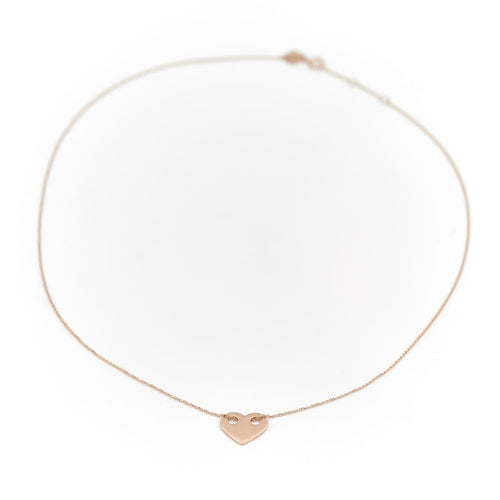 Collier Ginette NY Collier Mini Heart on Chain Or rose 58 Facettes 2203300CN