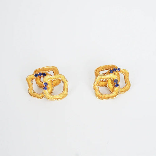 Boucles d'oreilles Boucles d'oreilles Chaumet en Or jaune & saphirs 58 Facettes