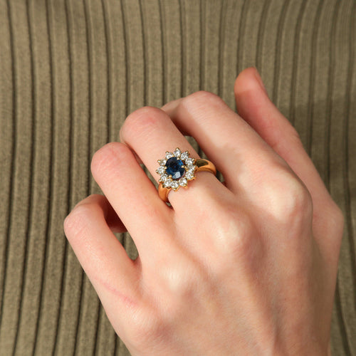 Bague BAGUE FLEUR, SAPHIR & DIAMANTS 58 Facettes BO/220141