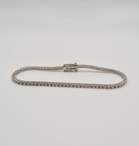 Bracelet Bracelet tennis or blanc 18 carats serti de diamants 58 Facettes