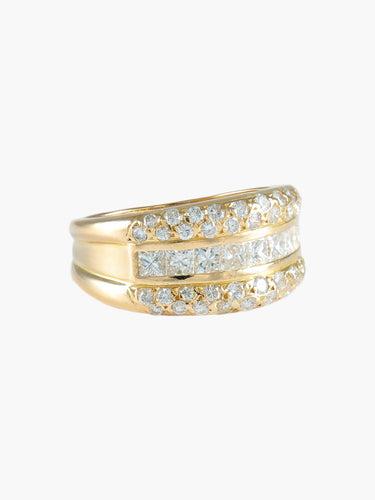 Bague Or Jaune / Diamants / 54 BAGUE "ECLIPSE" OR & DIAMANTS 58 Facettes BO/220002 STA