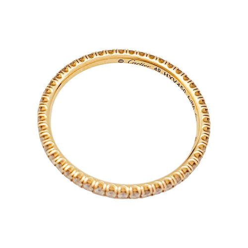 Bague 49 Alliance Cartier "Etincelle" en or rose, diamants. 58 Facettes 30886