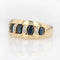 Bague 58 Bague bandeau or jaune saphirs diamants 58 Facettes 21-695