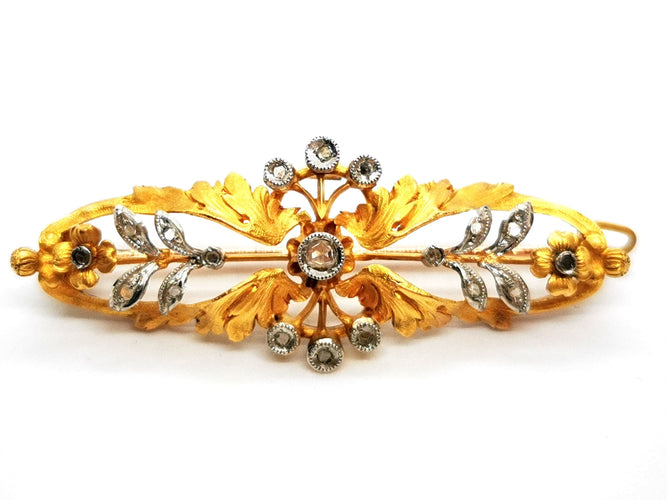 Broche Broche Fleur Or jaune Diamant 58 Facettes 1520142CN