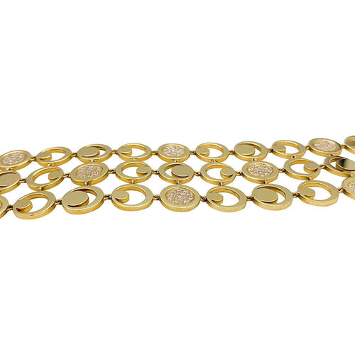 Bracelet Bracelet Fred "Moon Light" en or jaune, diamants. 58 Facettes 31688