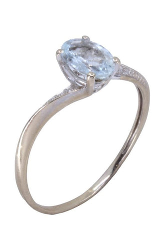 Bague 55 BAGUE MODERNE AIGUE-MARINE 58 Facettes 073271