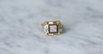 Bague 54 Bague Tank Art Déco deux ors diamant 58 Facettes