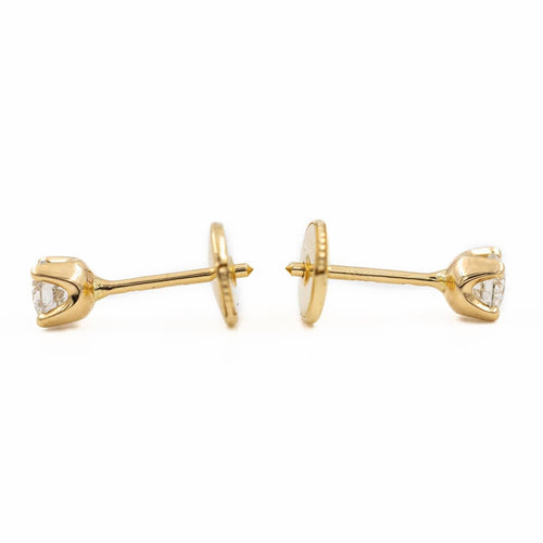 Boucles d'oreilles Boucles d'oreilles Puces Or jaune Diamant 58 Facettes 2107641CN