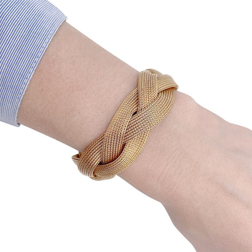 Bracelet Bracelet tresse or jaune. 58 Facettes 32347