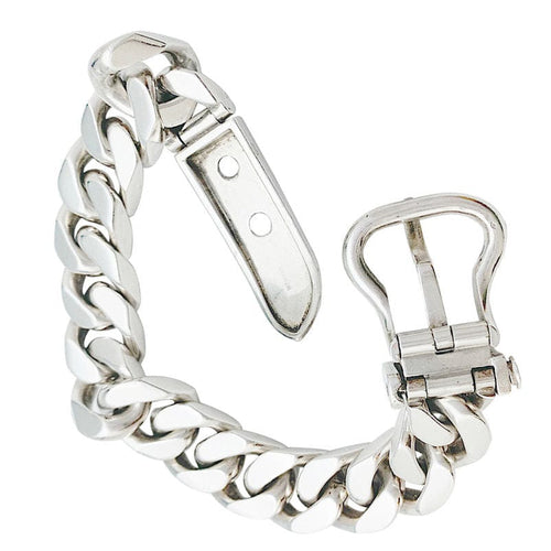 Bracelet Bracelet hermès "Ceinture" en argent. 58 Facettes 31628