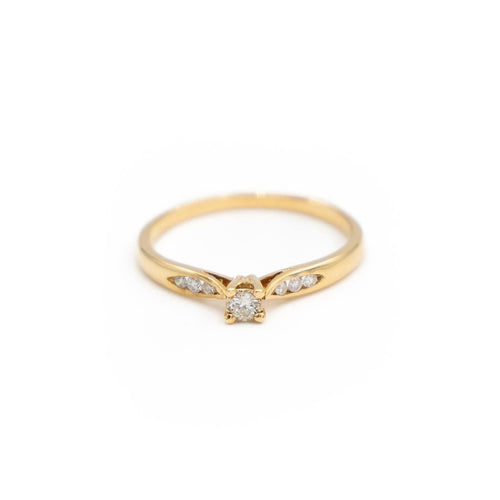 Bague 55.5 Bague Solitaire Or jaune Diamant 58 Facettes 1639488CN