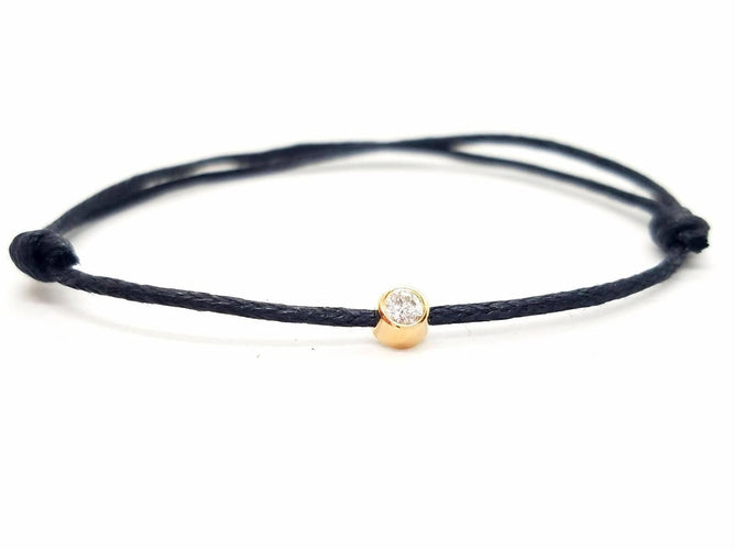 Bracelet Bracelet Cordon Or rose Diamant 58 Facettes 578874RV