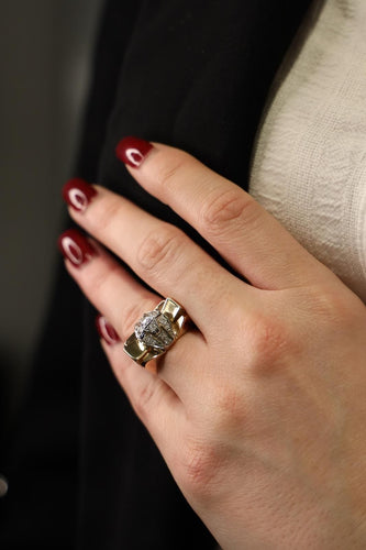 Bague 49 Bague Tank Or rose Diamant 58 Facettes 1986231CN