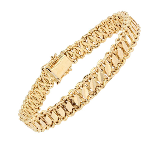 Bracelet Bracelet en or jaune gourmette d'occasion 58 Facettes 21-574