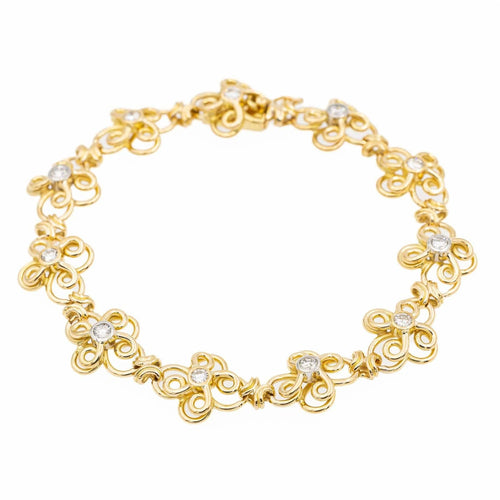 Bracelet Bracelet Filigrane Or jaune Diamant 58 Facettes 1751363CN