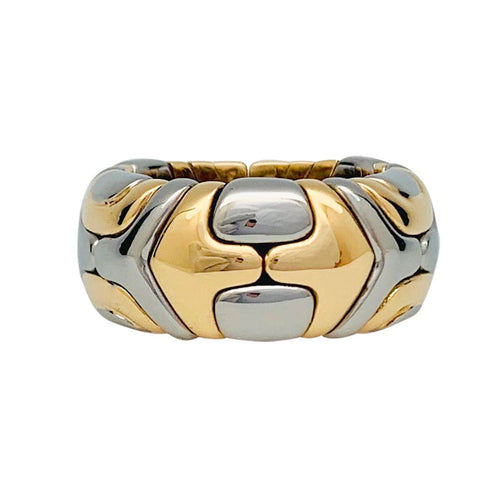 Bague 52 Bague Bulgari, "Alveare", or jaune et acier. 58 Facettes 31645