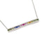 Collier Collier barrette saphirs multicolores diamants or blanc 58 Facettes