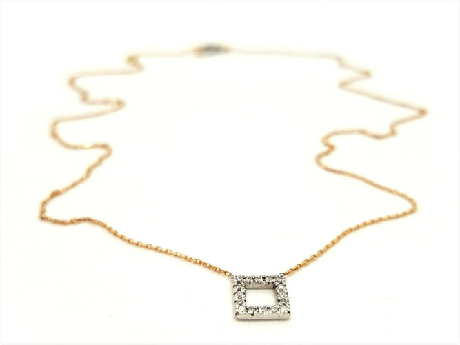 Collier Collier Or rose Diamant 58 Facettes 579208RV