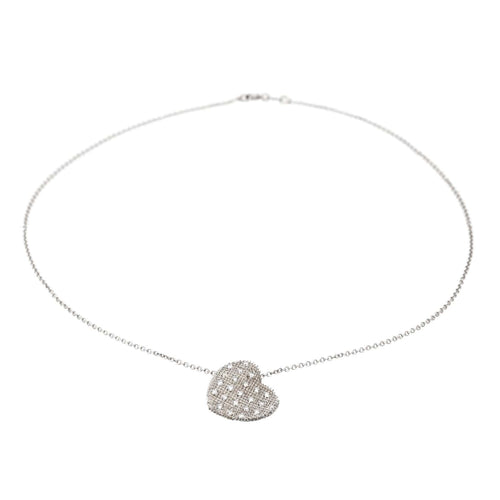 Collier Collier Coeur Or blanc Diamant 58 Facettes 2663648CN