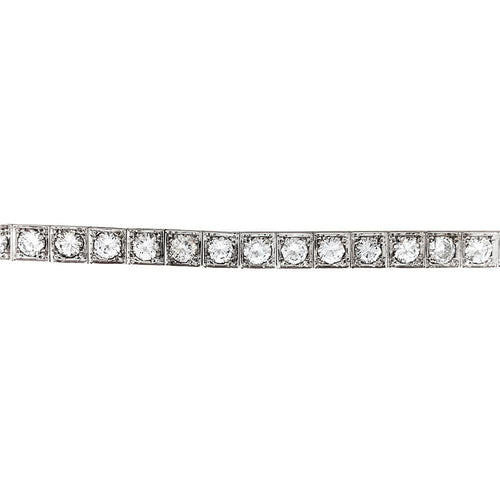 Bracelet Bracelet ligne diamants en or blanc. 58 Facettes 30661
