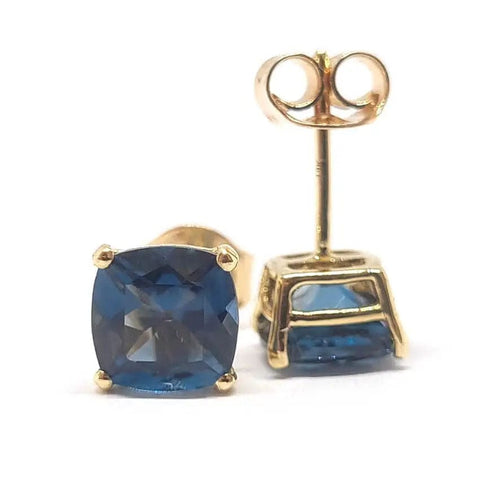 Boucles d'oreilles Boucles d'oreilles topazes blue London or jaune 58 Facettes