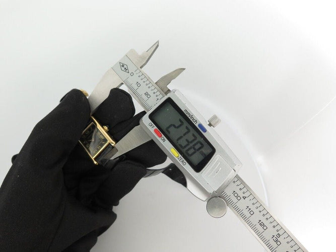 Montre vintage montre CARTIER tank pm 27 mm mecanique en or jaune 18k 58 Facettes 253144