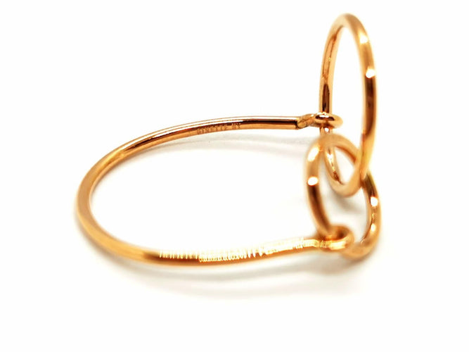 Bague 56 Ginette NY Bague Tiny circle Or rose 58 Facettes 1965011CN