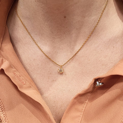 Collier Collier diamant 0,97 ct en or jaune. 58 Facettes 30947