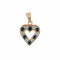 Pendentif PENDENTIF COEUR  DIAMANTS & SAPHIRS 58 Facettes BO/220107