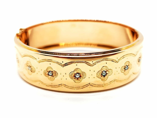 Bracelet Bracelet Manchette Or rose Perle 58 Facettes 1969284CN