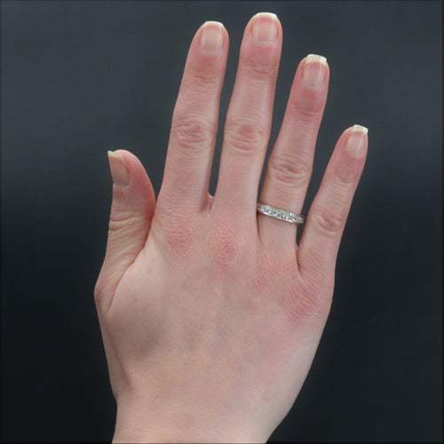 Bague 52 Alliance diamants en platine 58 Facettes 22-335