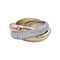 Bague 48 Bague Cartier, Trinity, 3 ors, diamants. 58 Facettes 32387