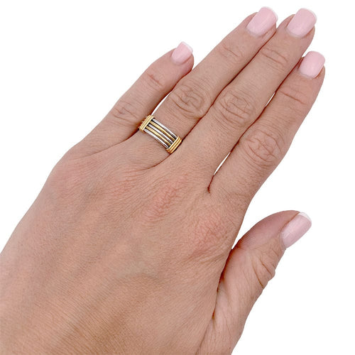 Bague 50 Bague Cartier or jaune et acier. 58 Facettes 32903