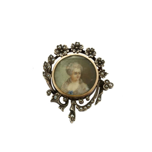 Broche Broche portrait Argent Perles 58 Facettes BO/230040