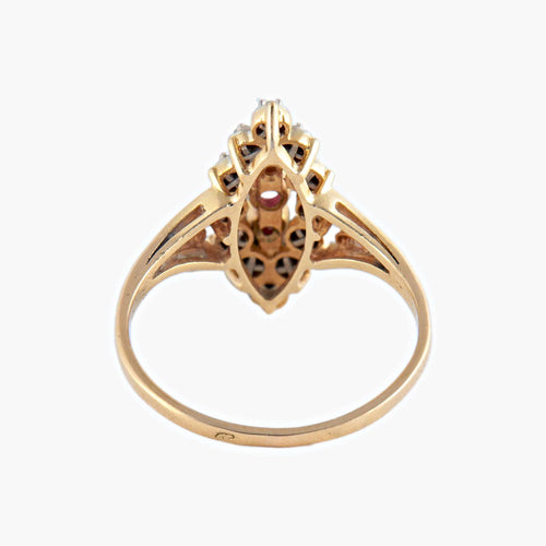 Bague Or Jaune / Diamants BAGUE MARQUISE DIAMANTS & RUBIS 58 Facettes BO/220031