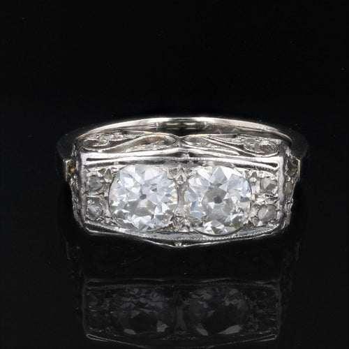 Bague 56 Bague art déco duo diamants 58 Facettes 22-571