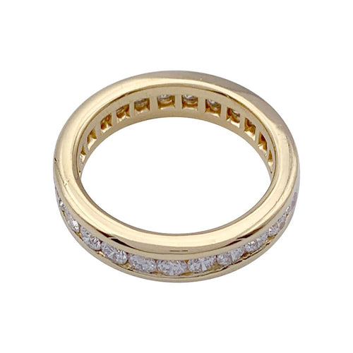Bague 61 Alliance tour complet or jaune, diamants. 58 Facettes 32207