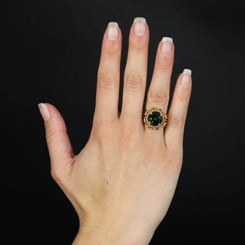 Bague 53 Bague tourmaline cordes d'or 58 Facettes 23-259