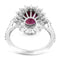 Bague Bague or gris rubis diamants 58 Facettes 61200056