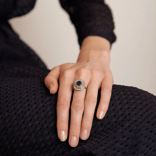 Bague BAGUE ART DECO SAPHIR & DIAMANTS 58 Facettes BO/230017