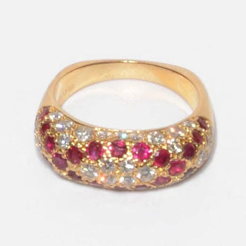 Bague Bague or jaune Boucheron rubis et diamants 58 Facettes