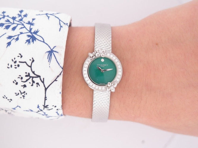 Montre montre CHAUMET hortensia 22 mm quartz 44 diamants acier 58 Facettes 258095