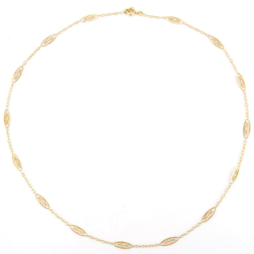 Collier Chaine à filigranes en or jaune 58 Facettes 15-439