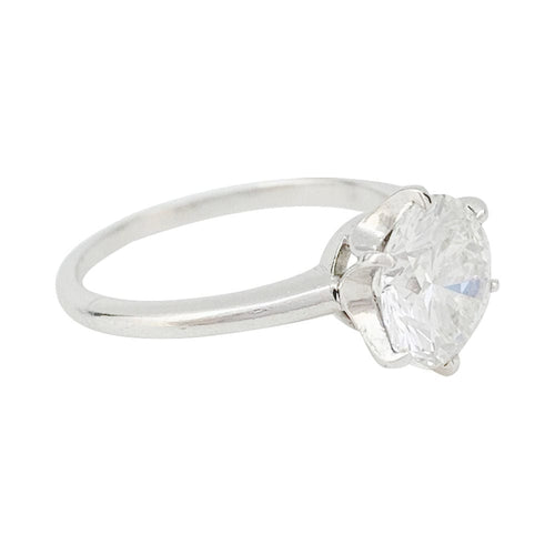 Bague 53 Solitaire platine et diamant, 2,23 carats. 58 Facettes 31441