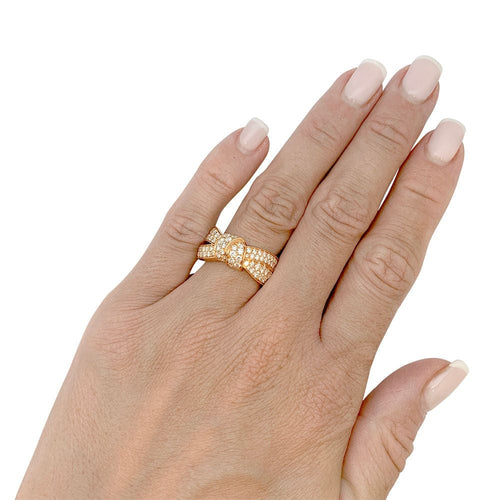 Bague 52 Bague Chaumet, "Liens Séduction", or rose et diamants. 58 Facettes 31661