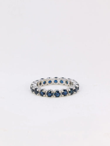 Bague Alliance américaine vintge saphirs 58 Facettes J45