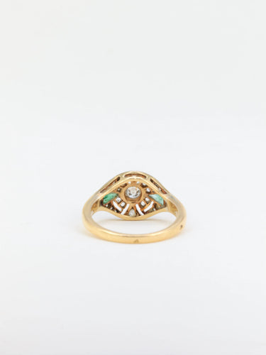Bague Bague Art Déco Diamants et Emeraudes 58 Facettes 118