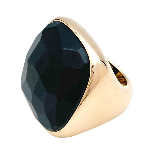 Bague 54 Bague Pomellato en or rose modèle "Victoria", jais. 58 Facettes 32341