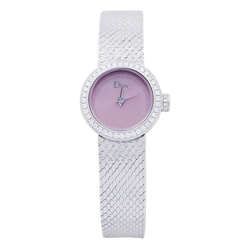 Montre Montre Dior, "La Mini D de Dior Satine", acier, diamants, nacre. 58 Facettes 32273